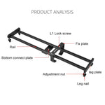 Rail de travelling YELANGU L50E 60 cm pour caméra de raccord + chariot L5i