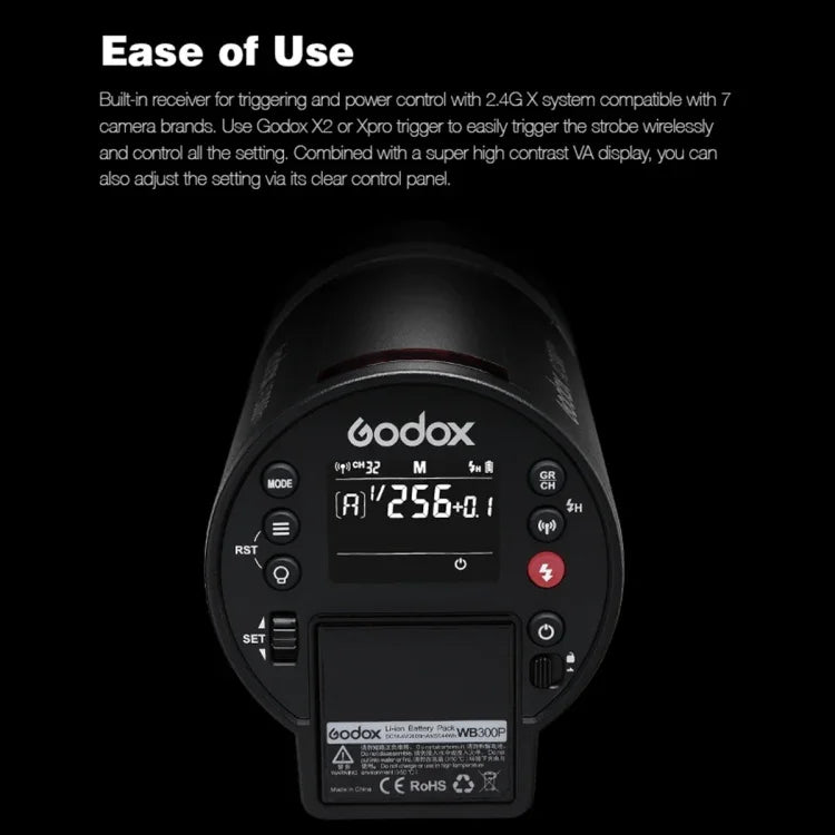 Kit d'éclairage flash de poche extérieur Godox AD300 Pro 300 Ws TTL HSS, AD300 Pro