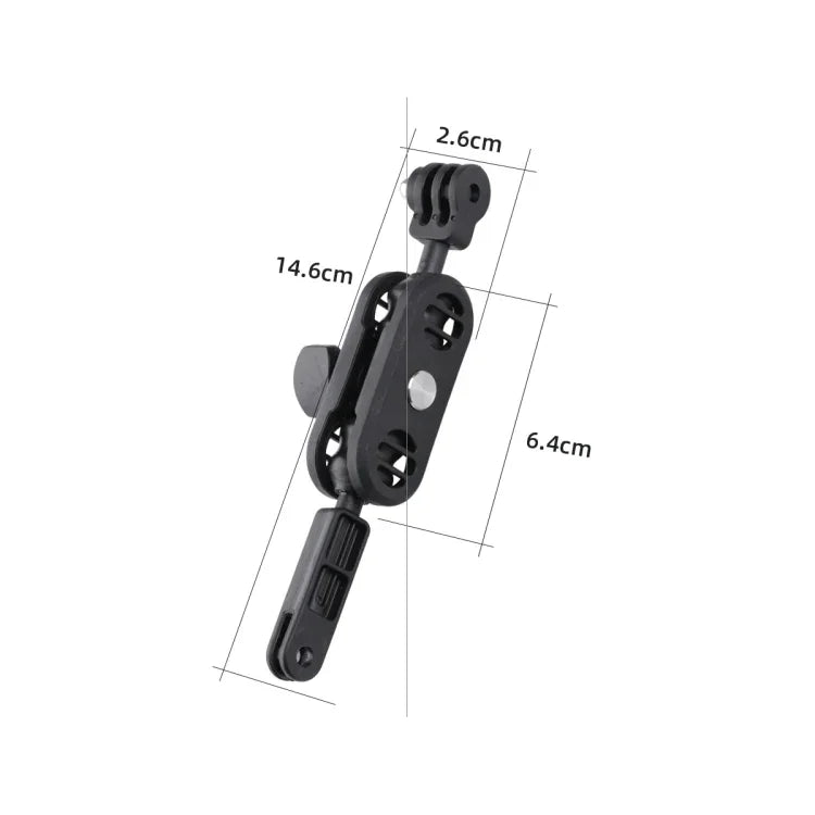 Support adaptateur de fixation pour casque de moto à bras pivotant à 360°
