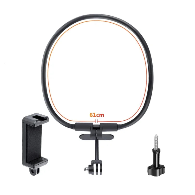Support de téléphone portable mains libres avec pince pour téléphone, à porter autour du cou, version étendue, modèle B