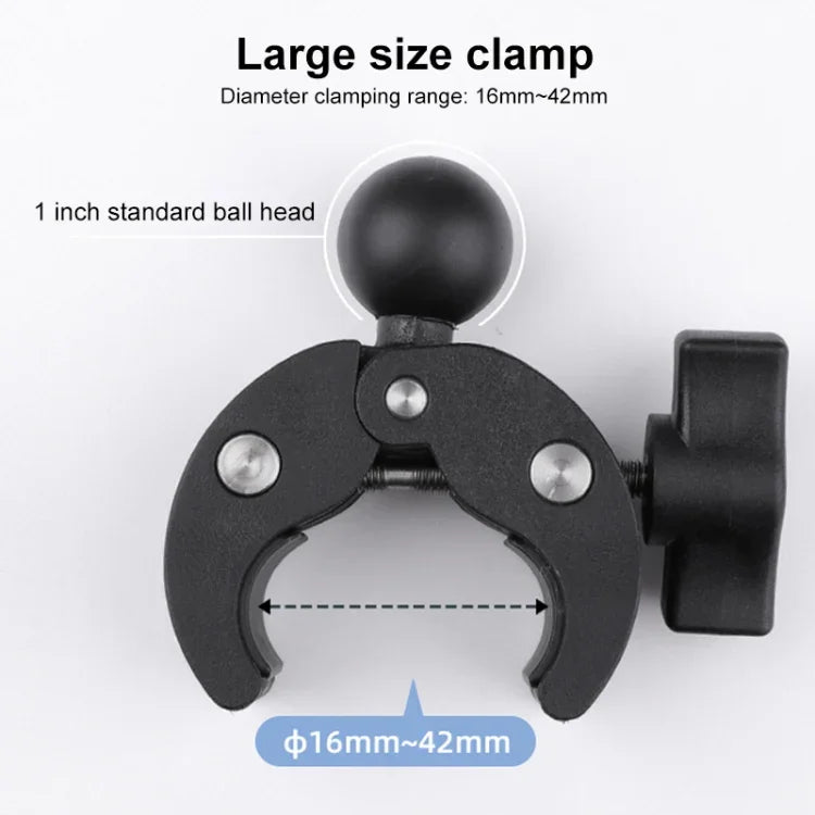 Support de guidon pour caméra d'action à rotation 360° pour vélo et moto, avec pince pour téléphone, version standard.