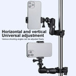 Support de guidon pour caméra d'action à rotation 360° pour vélo et moto, avec pince pour téléphone, version standard.