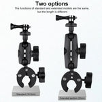 Support de guidon pour vélo/moto avec caméra d'action rotative à 360° (version étendue), version étendue