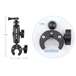 Support de base de pince réglable à rotation 360° pour caméra d'action (version étendue),