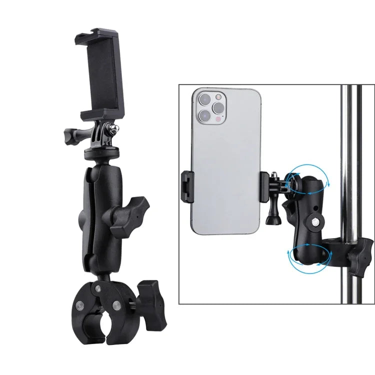 Support de base de pince à ressort réglable à rotation 360° avec pince pour téléphone (version étendue)