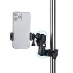 Support de base de pince à ressort réglable à rotation 360° avec pince pour téléphone (version étendue)