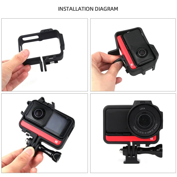 Boîtier à cadre en plastique pour Insta360 One RS 4K / Twin Edition