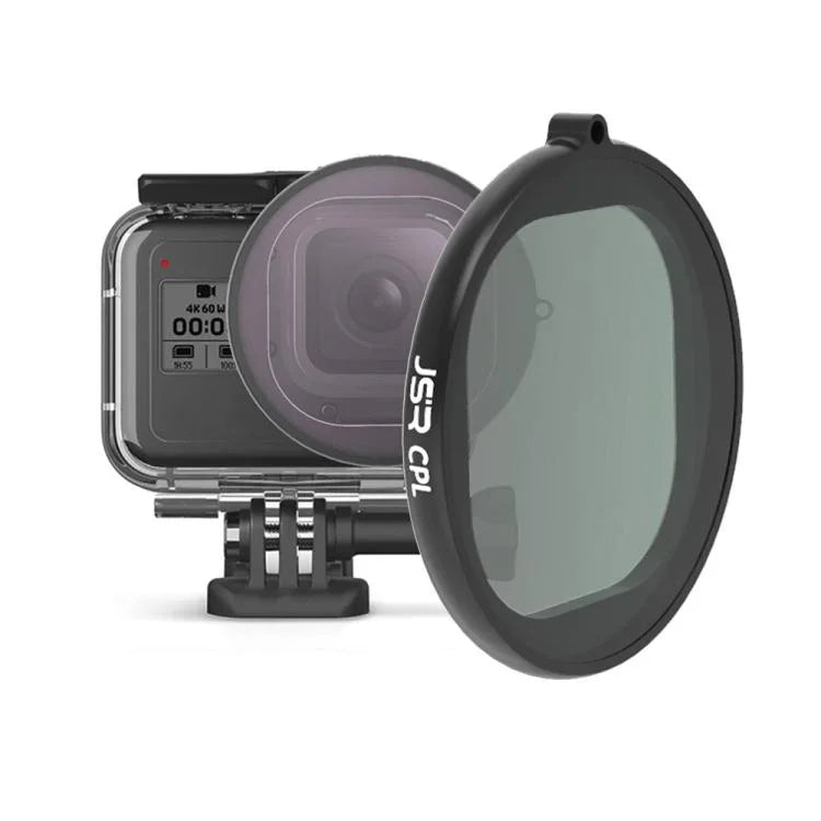 Filtre CPL rond JSR pour GoPro HERO8 Black, lentille CPL