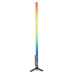 LUXCeO Mood1 Bâton lumineux LED RGB 85 cm avec trépied pour ambiance colorée et rythme, idéal pour la vidéo et la photo.