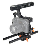 YELANGU YLG0904A Poignée Stabilisateur de cage pour caméra vidéo Panasonic Lumix DMC-GH4 / Sony A7 &amp; A7S &amp; A7R &amp; A7RII &amp; A7SII