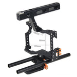 YELANGU YLG0904A Poignée Stabilisateur de cage pour caméra vidéo Panasonic Lumix DMC-GH4 / Sony A7 &amp; A7S &amp; A7R &amp; A7RII &amp; A7SII