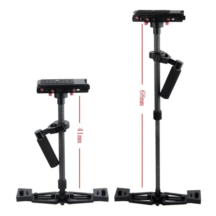 Stabilisateur Steadicam professionnel portable YELANGU YLG0107K (40-67 cm) en aluminium aéronautique et fibre de carbone pour appareils photo reflex numériques et caméscopes.
