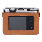 Étui en cuir véritable avec bandoulière pour appareil photo FUJIFILM instax mini Evo (boîtier complet).
