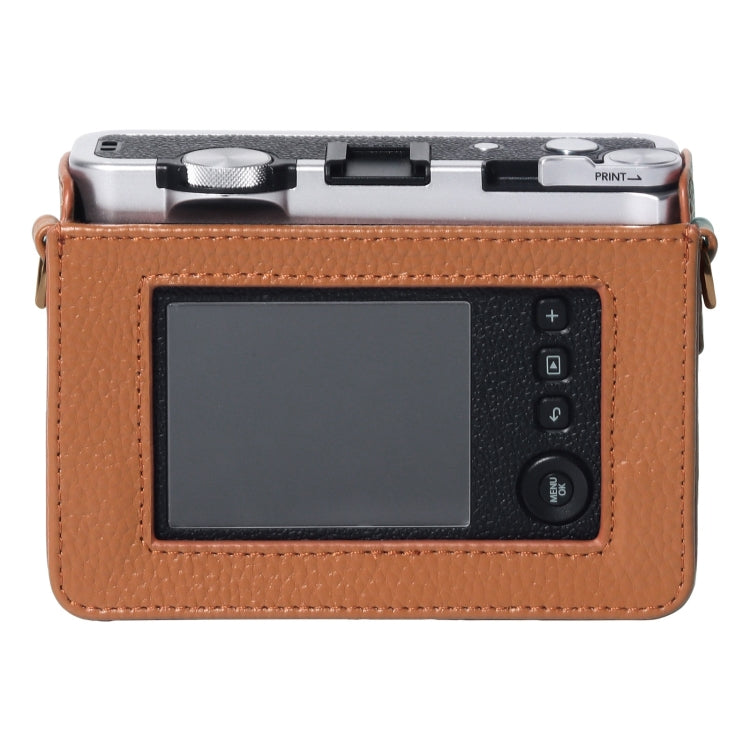 Étui en cuir véritable avec bandoulière pour appareil photo FUJIFILM instax mini Evo (boîtier complet).