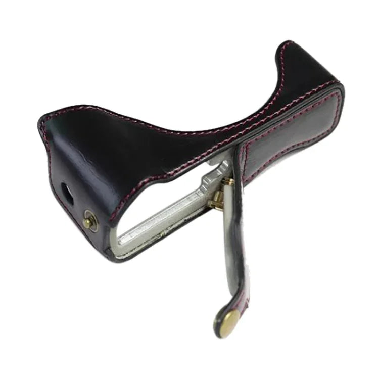 Étui demi-boîtier en cuir PU avec filetage 1/4 pouce pour Canon G7 X Mark III / G7 X3