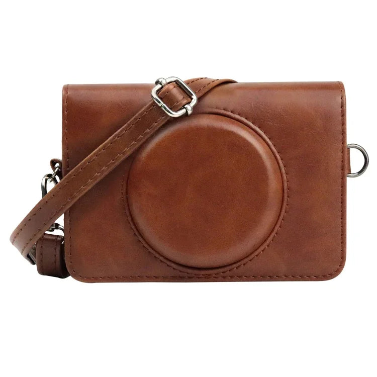 Étui en cuir PU avec bandoulière pour appareil photo Kodak Mini Shot2 Retro / C210R instax.