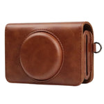 Étui en cuir PU avec bandoulière pour appareil photo Kodak Mini Shot2 Retro / C210R instax.