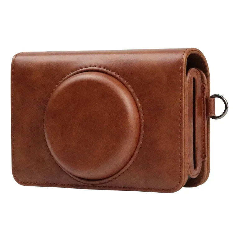 Étui en cuir PU avec bandoulière pour appareil photo Kodak Mini Shot2 Retro / C210R instax.
