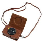 Étui en cuir PU avec bandoulière pour appareil photo Kodak Mini Shot2 Retro / C210R instax.