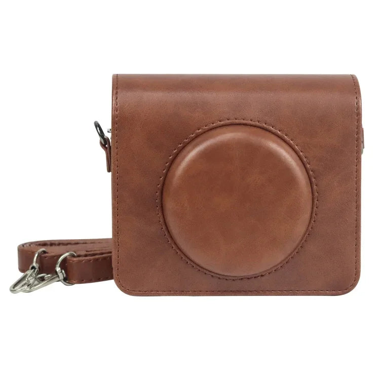 Étui en cuir PU avec bandoulière pour appareil photo Kodak Mini Shot 3 Square Retro / C300R instax (boîtier intégral).