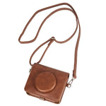 Étui en cuir PU avec bandoulière pour appareil photo Kodak Mini Shot 3 Square Retro / C300R instax (boîtier intégral).