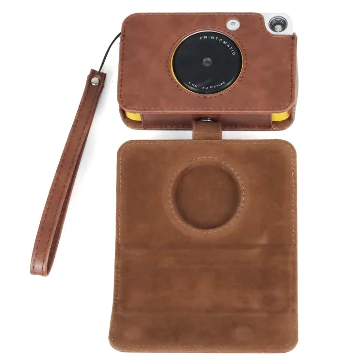 Étui en cuir PU avec bandoulière pour appareil photo Kodak PRINTOMATIC