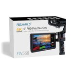 Moniteur de terrain FEELWORLD FW568 V3 6 pouces pour appareils photo reflex numériques, LUT 3D, écran IPS Full HD 1920 x 1152, entrée/sortie HDMI, bras inclinable
