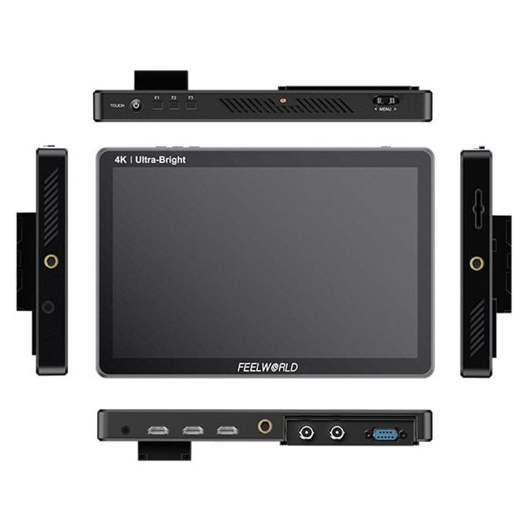 Moniteur de terrain FEELWORLD LUT11S 10,1 pouces à écran tactile ultra-lumineux (2000 nits) pour appareils photo reflex numériques, entrées/sorties 3G-SDI et HDMI 4K, dalle IPS 1920 x 1200, LUT11S