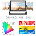 Moniteur de terrain FEELWORLD LUT11S 10,1 pouces à écran tactile ultra-lumineux (2000 nits) pour appareils photo reflex numériques, entrées/sorties 3G-SDI et HDMI 4K, dalle IPS 1920 x 1200, LUT11S