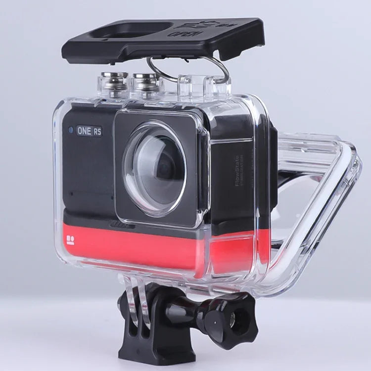 Boîtier étanche pour la plongée sous-marine jusqu'à 60 m avec la caméra Insta360 One RS 360 Edition.