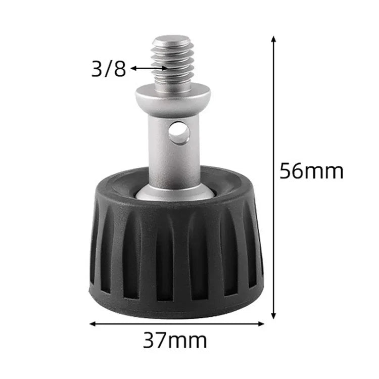 BEXIN GSF37-S Trépied avec pointes de pied en acier inoxydable de 3/8 pouce et patins en plastique, GSF37-S