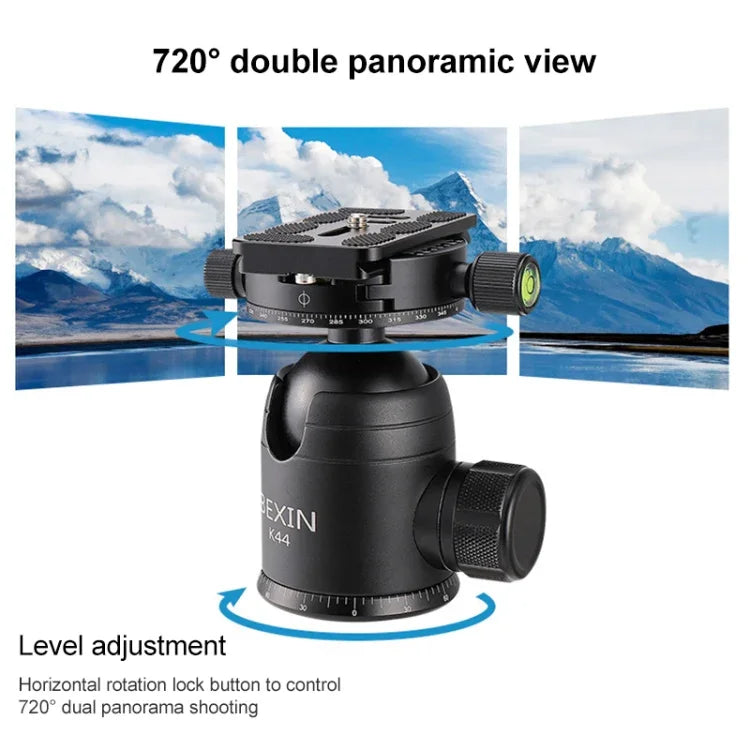 Trépied pour appareil photo pliable portable en fibre de carbone BEXIN RC334, RC334