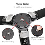 Trépied pour appareil photo pliable et portable en fibre de carbone BEXIN RC334 avec rotule panoramique K44, RC334+K44