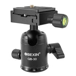Rotule panoramique en métal BEIXIN QB-30 à rotation à 360 degrés avec plateau à dégagement rapide, QB-30