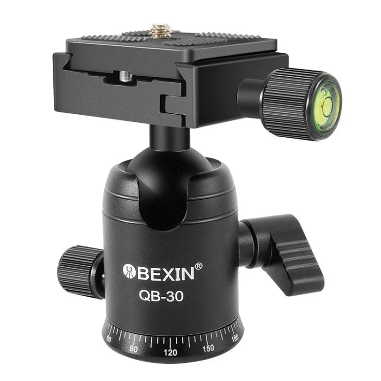 Rotule panoramique en métal BEIXIN QB-30 à rotation à 360 degrés avec plateau à dégagement rapide, QB-30