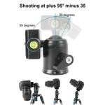 Rotule panoramique en métal BEIXIN QB-30 à rotation à 360 degrés avec plateau à dégagement rapide, QB-30