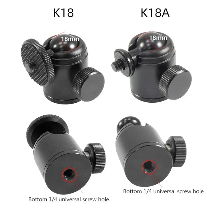 Rotule panoramique métallique rotative à 360° BEXIN K18A Mini, K18A