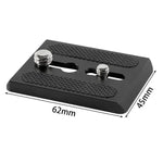 Plaque de dégagement rapide en métal BEXIN S60PL pour stabilisateurs Sachtler, S60PL