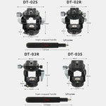 Rotule fluide panoramique 2D 720° BEXIN DT-02R/S robuste avec plateau à dégagement rapide, DT-02R/S
