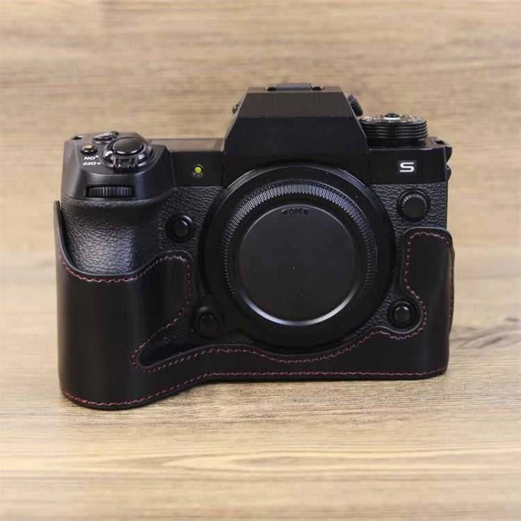 Étui demi-cuir PU pour appareil photo Fujifilm XH2S, filetage 1/4 pouce.