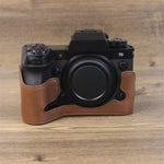 Étui demi-cuir PU pour appareil photo Fujifilm XH2S, filetage 1/4 pouce.