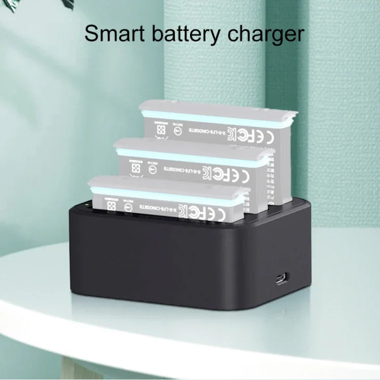 Chargeur rapide pour batteries à trois emplacements Insta360 X3 / One X2