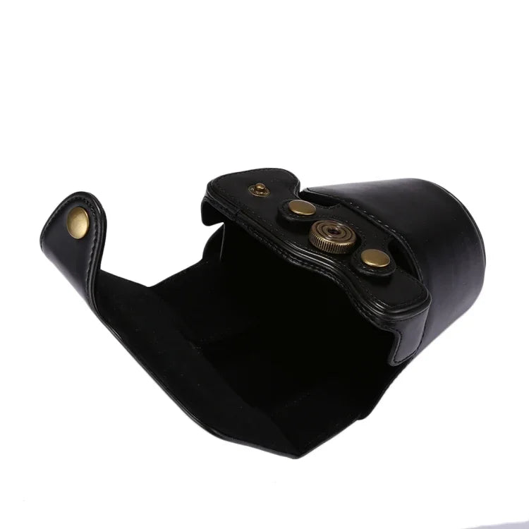 Étui intégral en cuir PU avec bandoulière pour Canon EOS M5