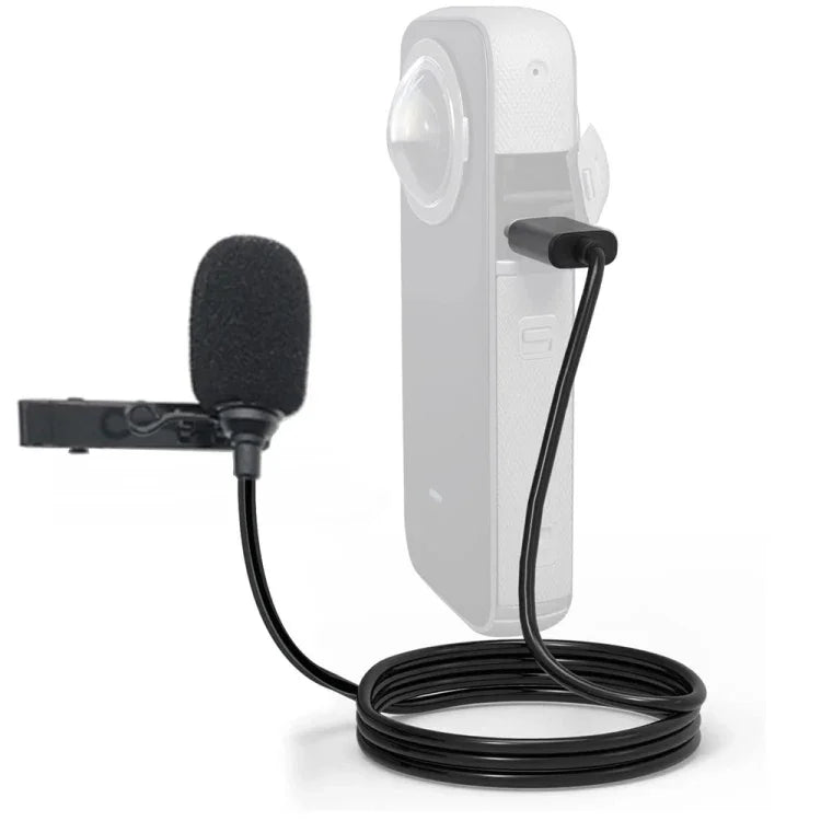 Microphone cravate USB-C pour enregistrement avec Insta360 ONE X2