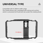 Cage métallique pour smartphone YELANGU LW-B01-1, idéale pour le vlogging et les diffusions en direct.