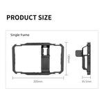 Cage métallique pour smartphone YELANGU LW-B01-1, idéale pour le vlogging et les diffusions en direct.