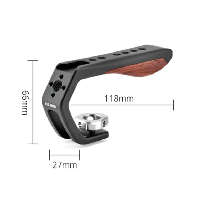 Poignée supérieure pour stabilisateur vidéo portable YELANGU LW-B01-3 avec griffe porte-accessoires pour cage LW-B01, LW-B01-3