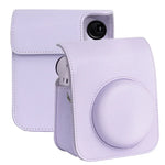 Étui en cuir intégral avec bandoulière pour appareil photo FUJIFILM instax mini 12