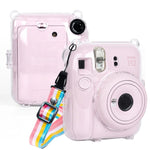 Étui rigide Crystal avec bandoulière pour appareil photo FUJIFILM Instax mini 12