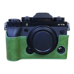 Étui demi-dos en cuir PU avec filetage 1/4 pouce pour appareil photo FUJIFILM X-T5
